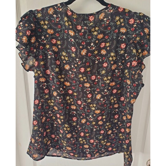 NWT  80 Park Size XL Women's Blouse Color: Sword Lily Lara Tiered Flutter - Picture 7 of 7